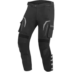 Bogotto Explorer-Z wasserdichte Motorrad Leder-Textilhose 3XL - Langlebige Motorrad Hose aus robustem Polyamid mit Leder-Verstärkungen an den Knien. Ideal für Fahrten bei jedem Wetter, dank wasserdichter Eigenschaften.