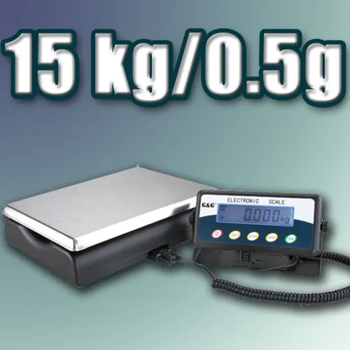G&G 15kg/0,5g Paketwaage Plattformwaage Digital-Waage TCKP