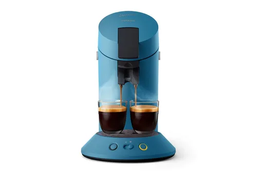 PHILIPS SENSEO® CSA210/00 Original Plus - 2-Tassen-Kaffeepadmaschine - Padmaschine mit Kaffee Boost Technologie für intensiven Geschmack und Crema Plus für eine samtige Crema. Wählen Sie zwischen mildem und starkem Kaffee, ideal für Kaffeeliebhaber.