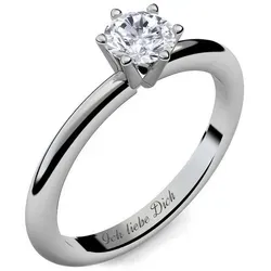 Amoonic Verlobungsring Damenring Silber 925 mit Zirkonia Silberring Geschenk Damen (inkl. Schmucketui) silberfarben 58