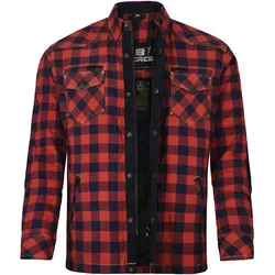 Bores Lumberjack Premium Motorradhemd, rot-blau, Größe 3XL - Hochwertiges Motorradhemd mit innovativem BORTEXX®-Material für optimalen Schutz und Komfort. Ideal für leidenschaftliche Biker, die Wert auf Sicherheit legen.