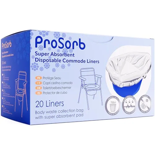 Prosorb Bedpan Liner / Prosorb Hygienetasche für die Bettpfanne mit superabsorbierendem Einsatz (20 Beutel)