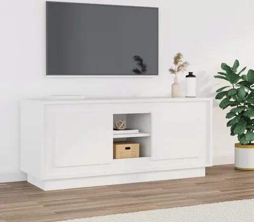 The Living Store TV-Schrank Weiß 102x35x45 cm