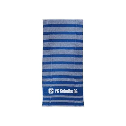 FC Schalke 04 Duschtuch Twisted 140 x 70 cm - Deutsche Vereine - Weiches Duschtuch in den Vereinsfarben, perfekt für Fans und ideal nach dem Sport oder Schwimmen.