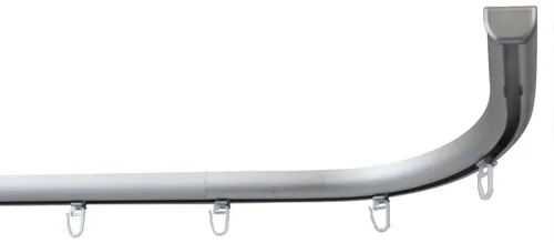 GARESA Gardinenschiene 400, 1-läufig, Wunschmaßlänge in grau von Garesa