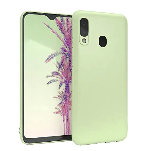Produktbild EAZY CASE Handyhülle Silikon mit Kameraschutz kompatibel mit Samsung Galaxy A20e in Pastell Grün, Ultra dünn, Slimcover, Silikonhülle, Hülle, Softcase, Backcover
