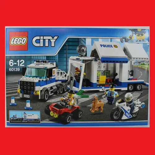 LEGO 60139 City Police Mobile Einsatzzentrale - Bauspielzeugset mit 374 Teilen, inklusive abkoppelbarem Zugfahrzeug und Gefängniszelle mit Ausbruchfunktion – ideal für spannende Polizeieinsätze!