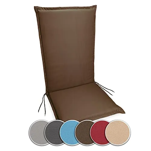 sunnypillow Hochlehner Auflage 100% Wasserdicht 120 x 50 - Extra Dicke 9cm für Gartenmöbel - Polster für Stühle & Sessel - Hochwertige, wasserdichte Sitzauflage mit 9cm Dicke für höchsten Komfort und moderne Akzente in Ihrem Garten oder Zuhause.