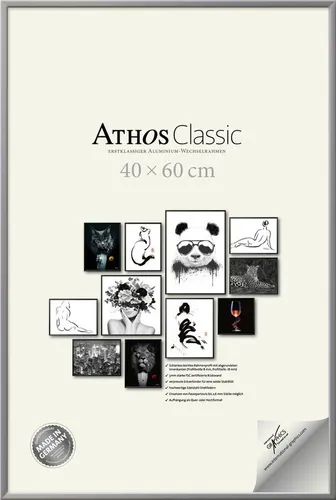 International Graphics 2020 GmbH Bilderrahmen Athos Classic+, Aluminium, Made in Germany, Wechselrahmen, Fotorahmen