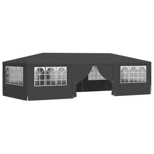 vidaXL Profi Partyzelt 4x9m - UV- und wasserbeständig - Pavillon für Gartenpartys, robustes 90g/m² Polyethylen, stabiler Stahlrahmen, einfach aufzubauen und ideal für gesellige Veranstaltungen im Freien.
