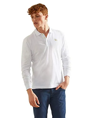 La Martina Poloshirt CCMP04-PK001-0001 OPTIC WHITE - Herren-Shirt in Weiß, aus hochwertiger Baumwolle für optimalen Tragekomfort und zeitlosen Stil. Ideal für Freizeit und Sport.