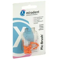 Miradent Interdentalbürsten Pic-Brush Ersatzbürsten konisch oran