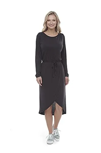 Ragwear Damen Ethany Maxikleid schwarz M