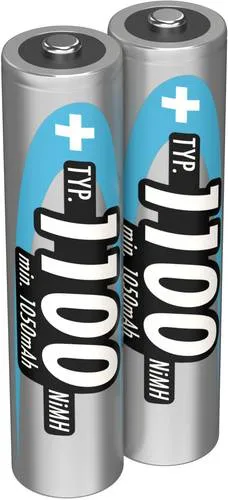 ANSMANN NiMH Akku Premium Micro AAA 1.100 mAh - Hochstromfähig, schnellladefähig und ideal für Digitalkameras und Blitzgeräte, 2er Blister