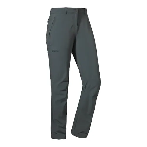 Schöffel Damen Pants Engadin1 - Strapazierfähige Wanderhose - Wanderhosen mit wasserabweisendem Material und kühlendem Tragegefühl dank S.Café ICE-CAFÉ Technologie. Hohe Bewegungsfreiheit durch 4-Wege-Stretch und praktische Reißverschlusstaschen.