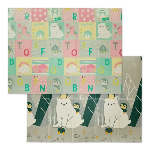 Spielmatte Krabbelmatte Spielteppich bunt leicht Faltbare Spielmatte abwaschbar