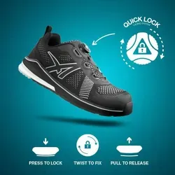 ALBATROS Voltage Black QL Low S1P ESD HRO SRC Sicherheitsschuhe - Herren Industrie & Handwerk Schuhe, antistatisch und stoßdämpfend, ideal für sichere Arbeit in verschiedenen Umgebungen.