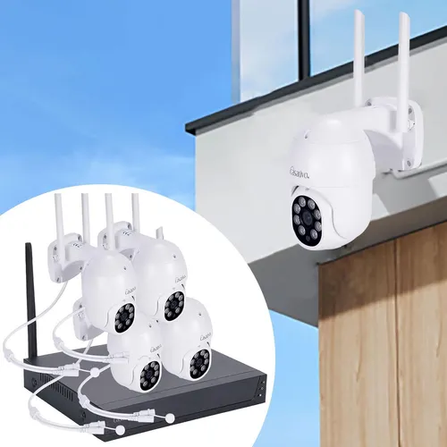 2K Funk-Überwachungssystem Set mit 4 Schwenk-Kameras – Hohe Sicherheit für Ihr Zuhause - Profitieren Sie von hochmoderner 2K-Überwachungstechnik mit intelligenter Personenerkennung. Dieses System bietet Ihnen eine zuverlässige und flexible Sicherheitslösung für Ihr Zuhause, auch bei Nacht.