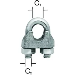 Vormann Seilklemme bis 6 mm verz. 2 St. in weiß von EDE - Vormann