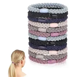 Stück Geflochtene Haargummis Damen Zopfhalter Elastisch 12