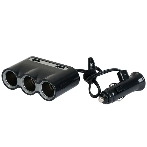 3x Verteiler 12V Zigarettenanzünder USB Doppel-Steckdose Auto Strom-Adapter