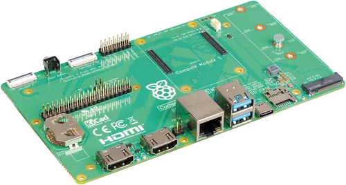 RPI CM5 IO BOARD in grün von Raspberry Pi