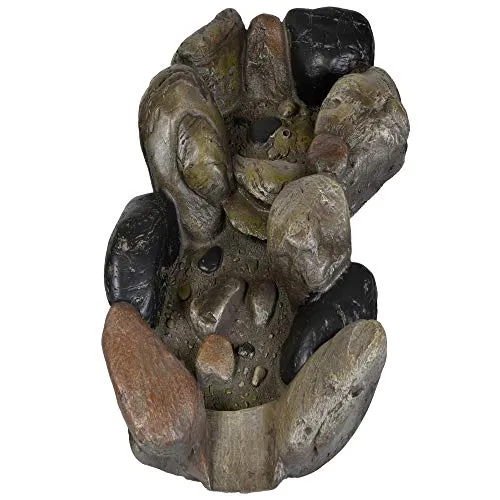 Köhko Wasserkaskaden Bachlauf 75 cm - Naturgetreue Steinoptik - Wasserfälle & Bachläufe, witterungsbeständig und einfach zu montieren, ideal für Gartenlandschaften und Teichanlagen.