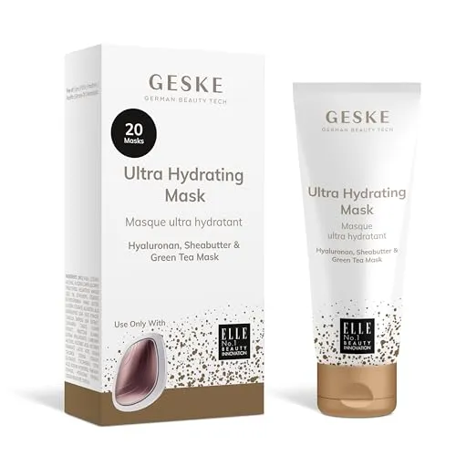 GESKE | Ultra Hydrating Mask | Einfach auftragen mit der GESKE Sonic Warm and Cool Mask | Pflegemaske mit Feuchtigkeit | Gesichtsmasken für Frauen und Männer | Vegane Formel ohne Tierversuche
