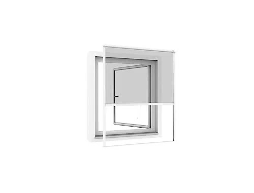 Windhager Insektenschutzrollo 130x160 cm - Fliegengitter mit Klemm- oder Schraubmontage, transparent für optimalen Lichtdurchlass und effektiven Insektenschutz, ideal für Fenster.