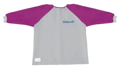 Pelikan Malschürze für Kinder 6-9 Jahre, mit Klettverschluss und Ärmel in rot