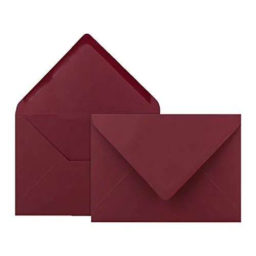 50x Brief-Umschläge in Weihnachts-Rot von NEUSER PAPIER
