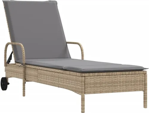 vidaXL Sonnenliege mit Rollen - Bequeme Gartenliege mit verstellbarer Rückenlehne - Liegen: Entspanne im Freien auf dieser langlebigen Sonnenliege aus pflegeleichtem Poly Rattan. Mit 3-fach verstellbarer Rückenlehne und praktischen Rollen für einfachen Transport.