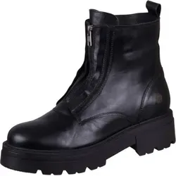 Apple of Eden Damen Stiefeletten Star 1 - Schwarz Glattleder - Stylische Combat Boots aus hochwertigem Glattleder, ideal für modebewusste Frauen, perfekt für Freizeit und Outdoor-Aktivitäten.