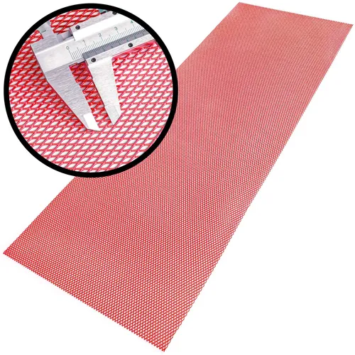 Alu Racing Gitter | 100*33 cm rot | Masche 4*8 mm | Auto Tuning Renngitter