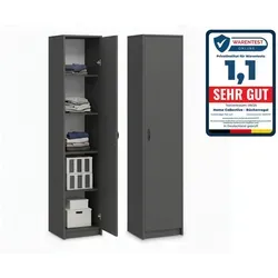 Home Collective Mehrzweckschrank Graphit, 50x180x35 cm, 4 Fächer