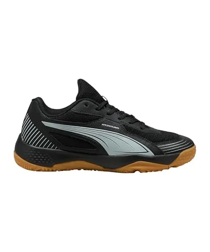 PUMA SOLARFLASH III JR Indoor Court Shoe - Fußballschuhe für Jungen mit Stabilitäts-Skelett für optimale Stabilität und Ventair-Mesh für Atmungsaktivität, ideal für aktive Kids von 8 bis 16 Jahren.