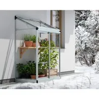 Palram - Canopia Minigewächshaus Lean To 125 cm x 64 cm - Garten-Zubehör mit optimaler Wärmeisolierung, robustem Aluminiumrahmen und UV-Schutz für eine verlängerte Wachstumsperiode Ihrer Pflanzen.