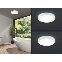 LED Deckenleuchten Set Weiß Ø33cm für Badezimmer & Feuchträume - Modernes 2er Set mit schlichter Optik, ideal für verschiedene Einrichtungsstile. Schutzart IP44 für Spritzwasserschutz, perfekt für Badezimmer und Gäste-WC. Helle 1600 Lumen bei nur 9 cm Höhe.
