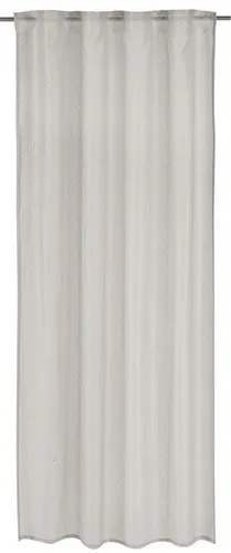 Produktbild ELBERSDRUCKE Vorhang Gardine mit verdeckten Schlaufen Unisono grau 255 x 140 cm (1 St), Multifunktionsband, halbtransparent, Polyester, einfarbig, grafisch, modern