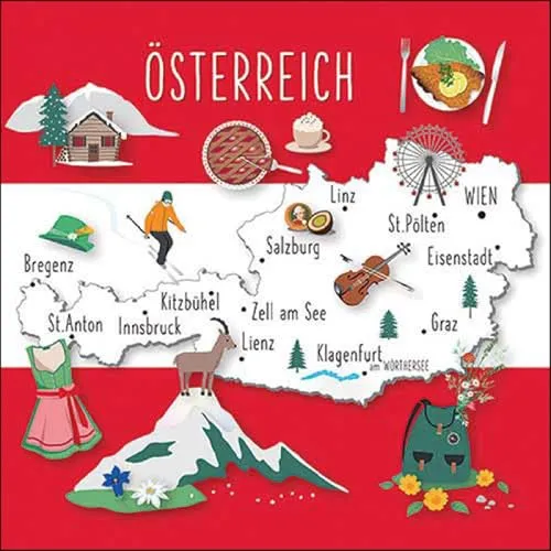 Papierservietten Rot von Ambiente