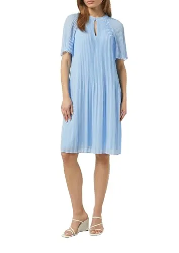 comma Fließendes Plissee-Kleid aus Chiffon hellblau 42 von comma,