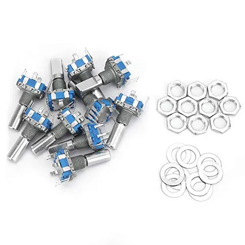 Drehgeber, 10 Stück EC11 Drehgeber-Codierschalter Digitales Potentiometer mit Schalter 5-polig In der Automobilelektronik weit verbreitet