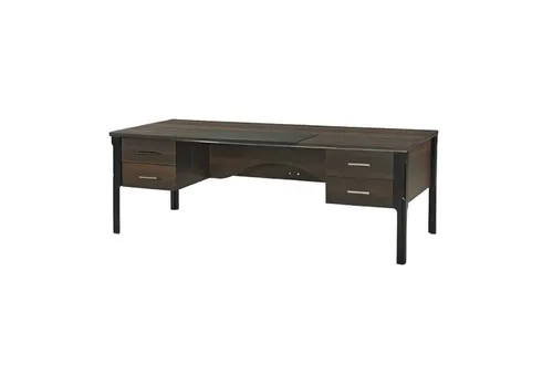 Eckschreibtisch Luxus - Eleganter Schreibtisch für Ihr Büro - Produktart: Schreibtisch, Material: Holz, Farbe: Braun, Maße: 220 x 90 x 75 cm, mit 4 Schubladen für optimalen Stauraum. Ideal für modernes Arbeiten im Innenbereich.
