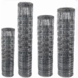 Aquagart Wildzaun 50m - Robuster Forst- und Weidezaun - Gartenzäune aus hochwertigem Stahl, 50m lang und 160cm hoch, ideal für die Einzäunung von Weiden und Wäldern, langlebig und wetterfest.