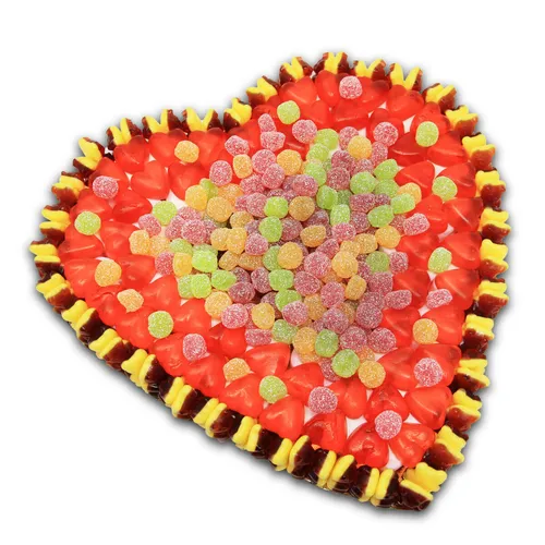 Fruchtgummi Herztorte Liebling Hochzeitsherz süße Geschenkidee 1300g