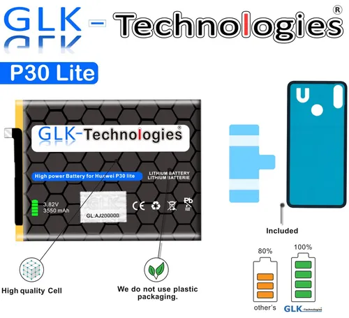 GLK-Technologies Akku für Huawei P30 Lite & New Edition HB356687ECW Ohne Set
