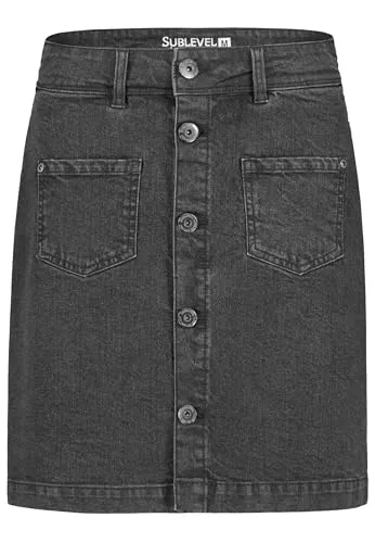 Sublevel Damen Jeansrock D85069BE50230B141-XS