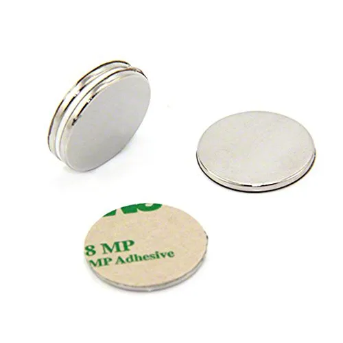 N42 Neodym - Klebstoffmagnet Für Kunst, Kunsthandwerk, Modellherstellung, Diy, Hobbys und Verpackungen - 25mm Durchmesser x 2mm Dicke - 3,5kg Zug - Süd - Pack von 4