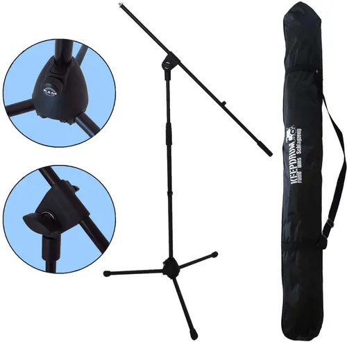 König & Meyer Mikrofonständer K&M 27700 Mikrofonständer mit Galgen mit Tasche, Vorteils-Set mit Tasche