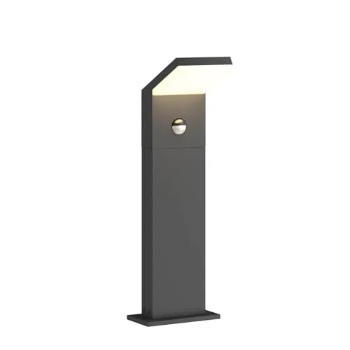 Arcchio Pollerleuchte Yolena - Moderne Pollerleuchte mit fest verbautem warmweißem LED-Leuchtmittel und integriertem Bewegungsmelder für optimale Sicherheit im Außenbereich.